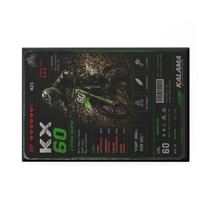 Motocross Trading Card Rectangle Magnet — KX60 Dirt Bike Design