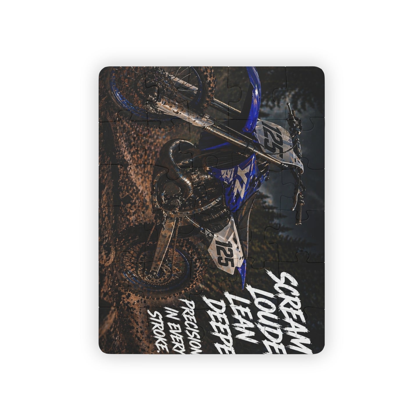 Dirt Bike Kids Puzzle — 30-Piece Motocross Racing Jigsaw ("Scream Louder, Lean Deeper")
