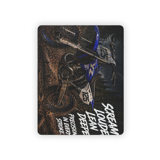 Dirt Bike Kids Puzzle — 30-Piece Motocross Racing Jigsaw ("Scream Louder, Lean Deeper")