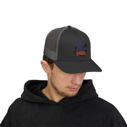 Made By Dirt Defined By Speed Snapback Trucker Cap — Racing Off‑Road Hat for Motorsports Enthusiasts