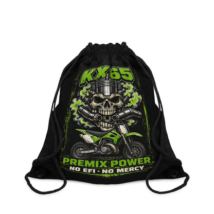 KX65 Motocross Drawstring Bag — "Premix Power No EFI No Mercy"