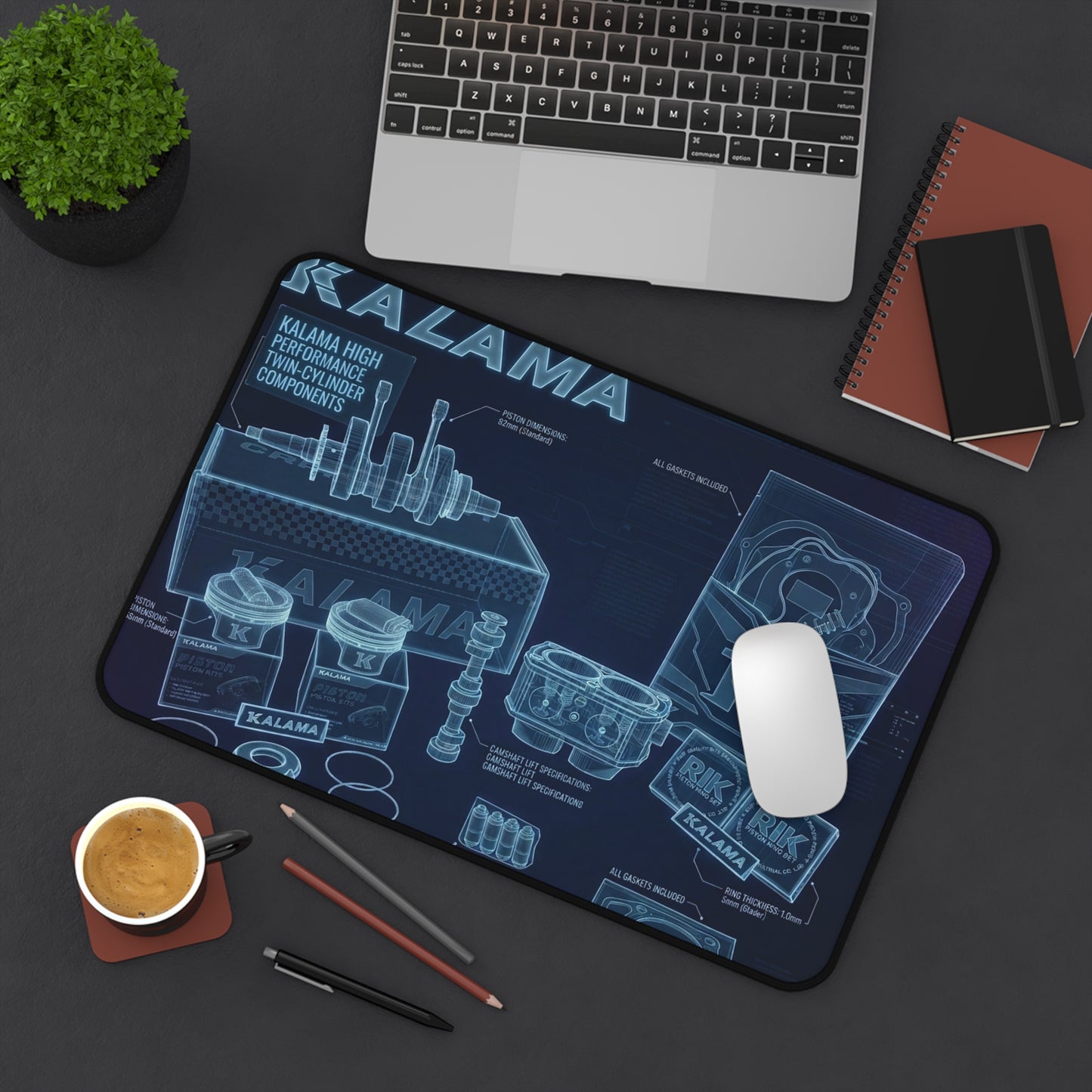 Desk Mat — Blue Blueprint Gaming Gear Desk Mat