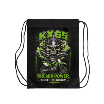 KX65 Motocross Drawstring Bag — "Premix Power No EFI No Mercy"
