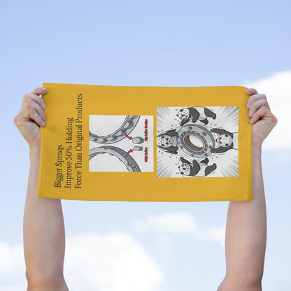 Rally Towel - 'Bigger Sprags Improve 50% Holding Force' Illustrated Panda Design (11x18)