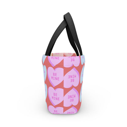 Valentine Candy Hearts Lunch Bag — Cute AF/XOXO Pattern