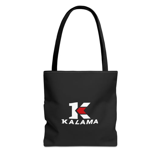 Kalama Logo Tote Bag — Black Branded Everyday Shopper