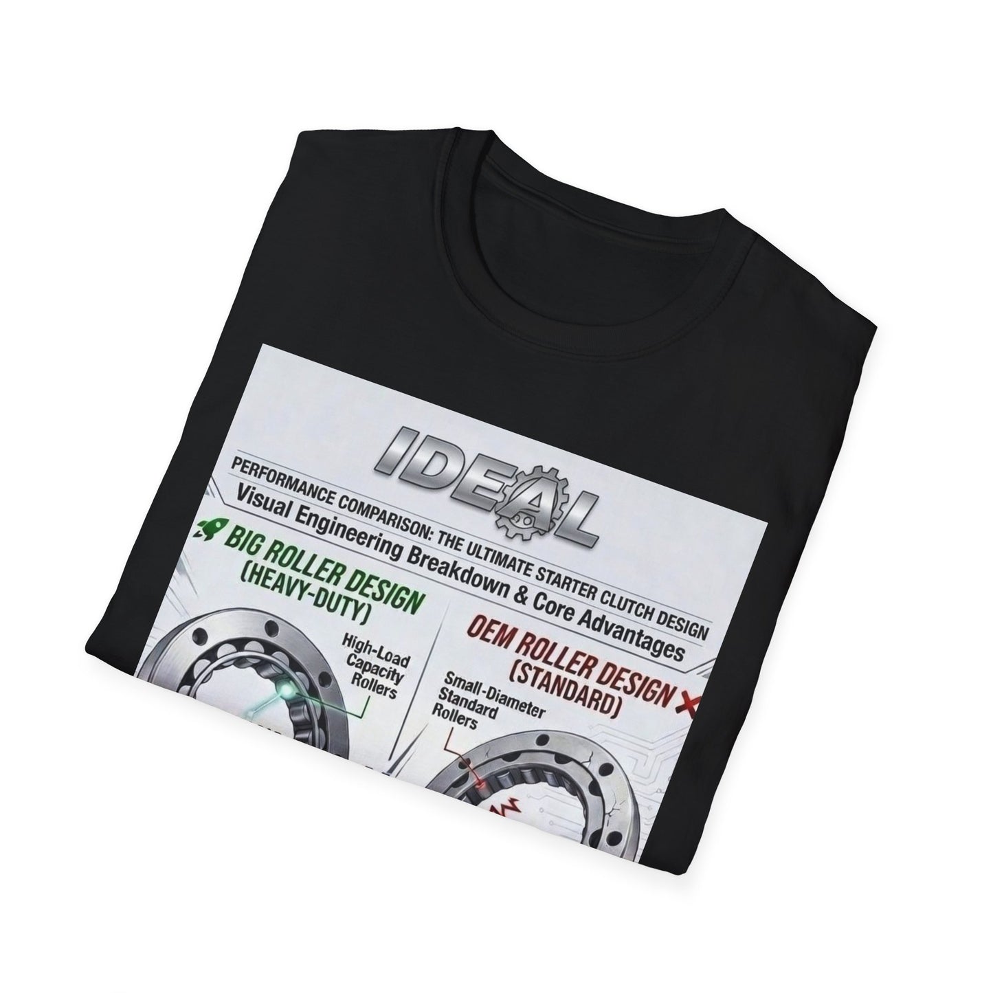 Engineering Diagram T-Shirt — Technical Bearing Performance Graphic Tee