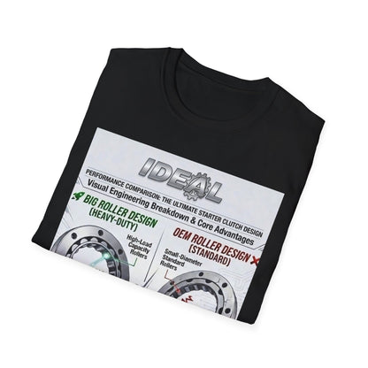 Engineering Diagram T-Shirt — Technical Bearing Performance Graphic Tee