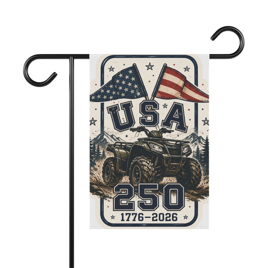 USA 250 ATV Garden Flag – 1776–2026 Patriotic Outdoor House Banner