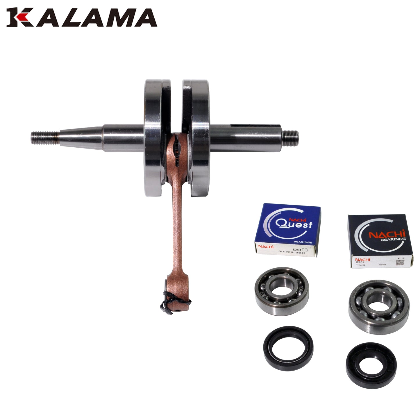 Limited Time Sale KALAMA Crankshaft, Main Bearing & Oil Seal Kit for Yamaha YZ80 1993~2001