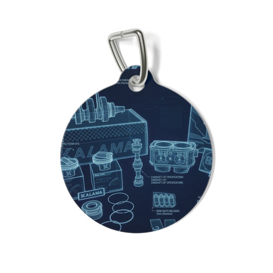 Blueprint Pet Tag — Industrial Tech Dog ID Tag