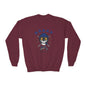 Youth Motorcycle 'BRAAP' Crewneck Sweatshirt – Skull Rider Graphic