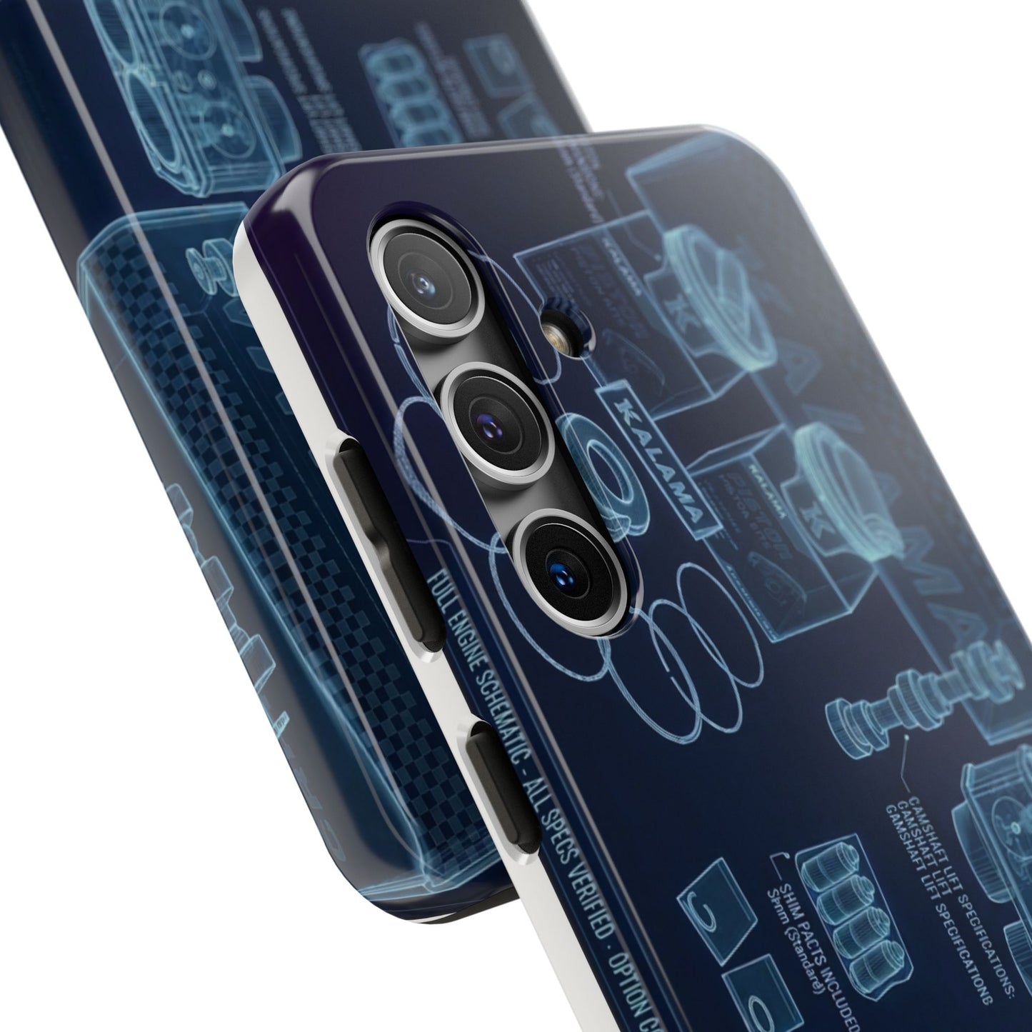 Blueprint Tech Phone Case — Engineering X-Ray Smartphone Cover