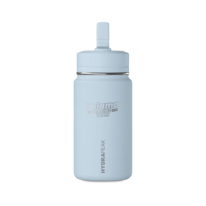 Mini Water Bottle with Kalama Racing Team Logo in baby blue, 14oz