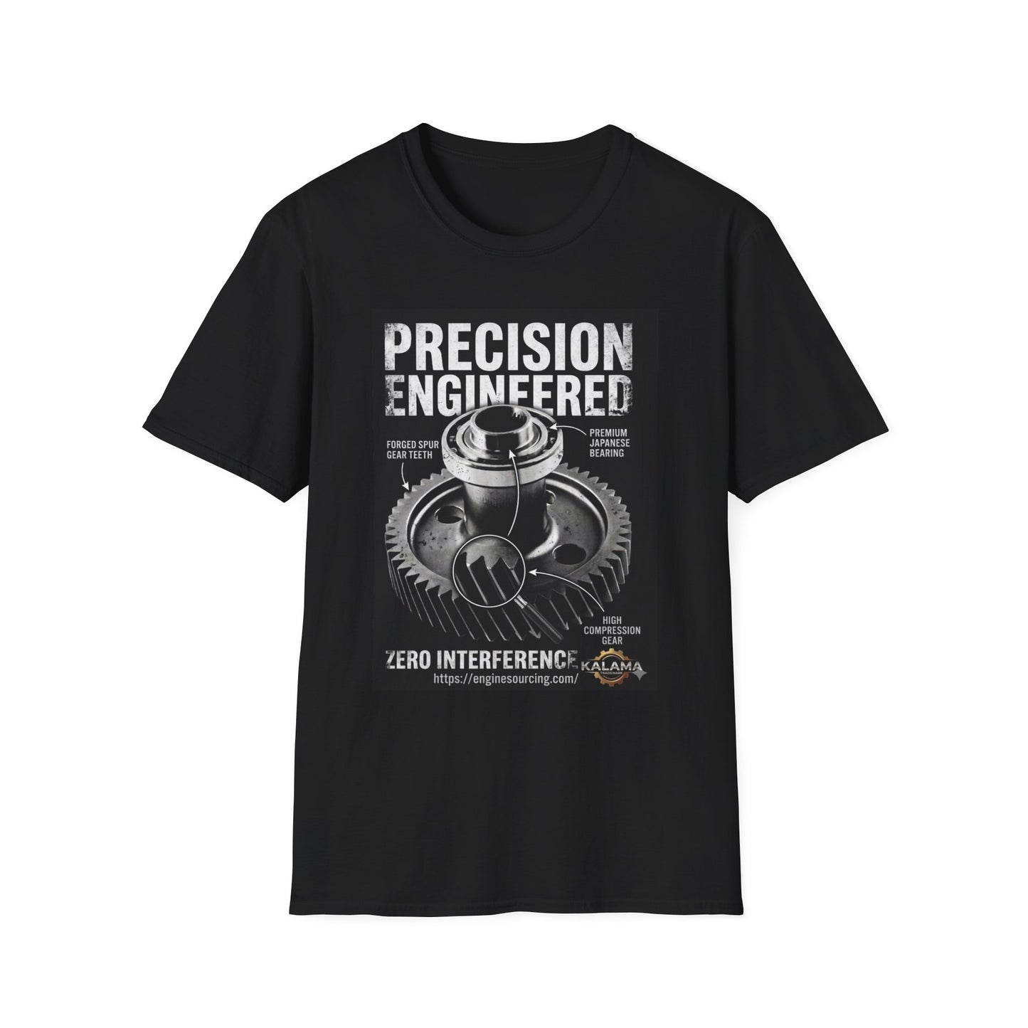 Precision Engineered T-Shirt — 'Precision Engineered: Zero Interference' Mechanical Gear Tee