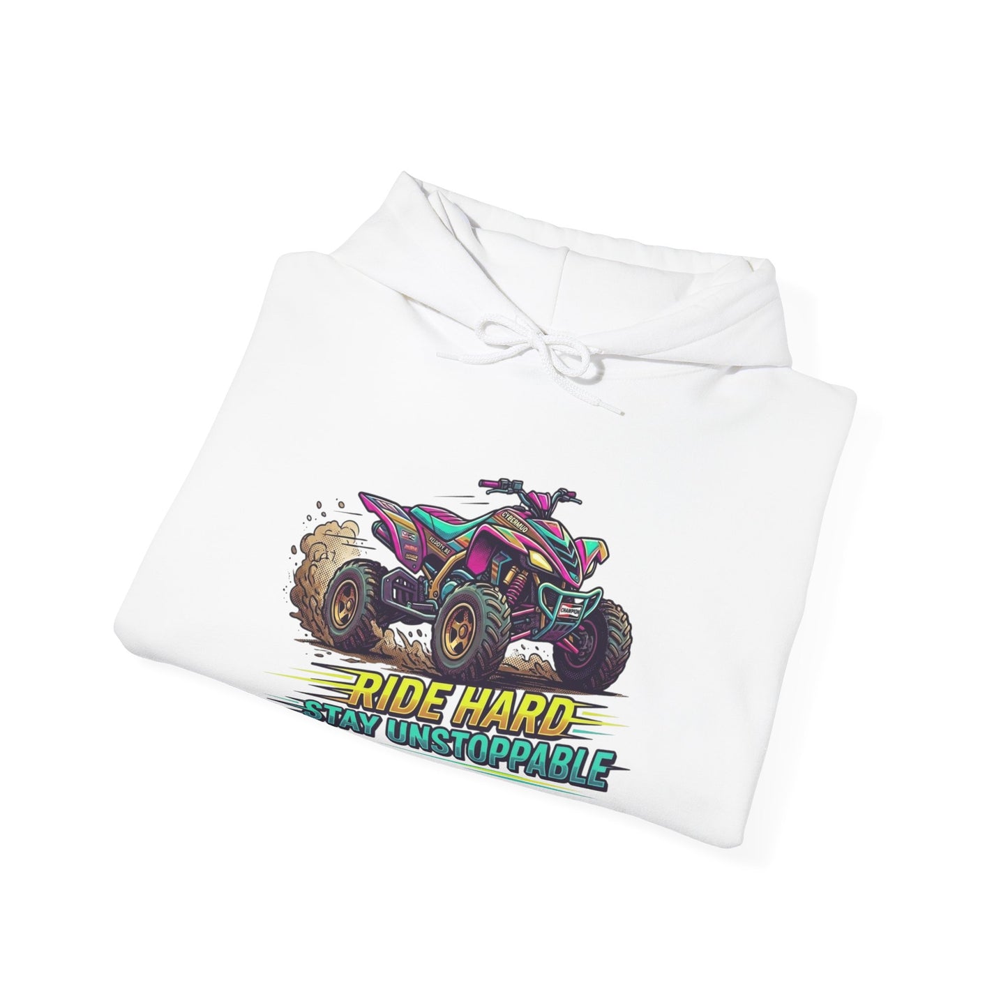 ATV Hoodie - "Ride Harder, Stay Unstoppable" Graphic Sweatshirt for Riders