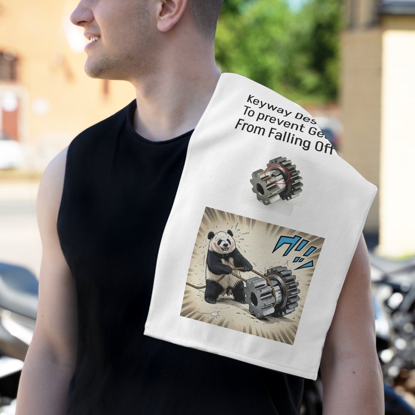 Keyway Design Rally Towel (11x18) — Funny Panda Gear Mechanics