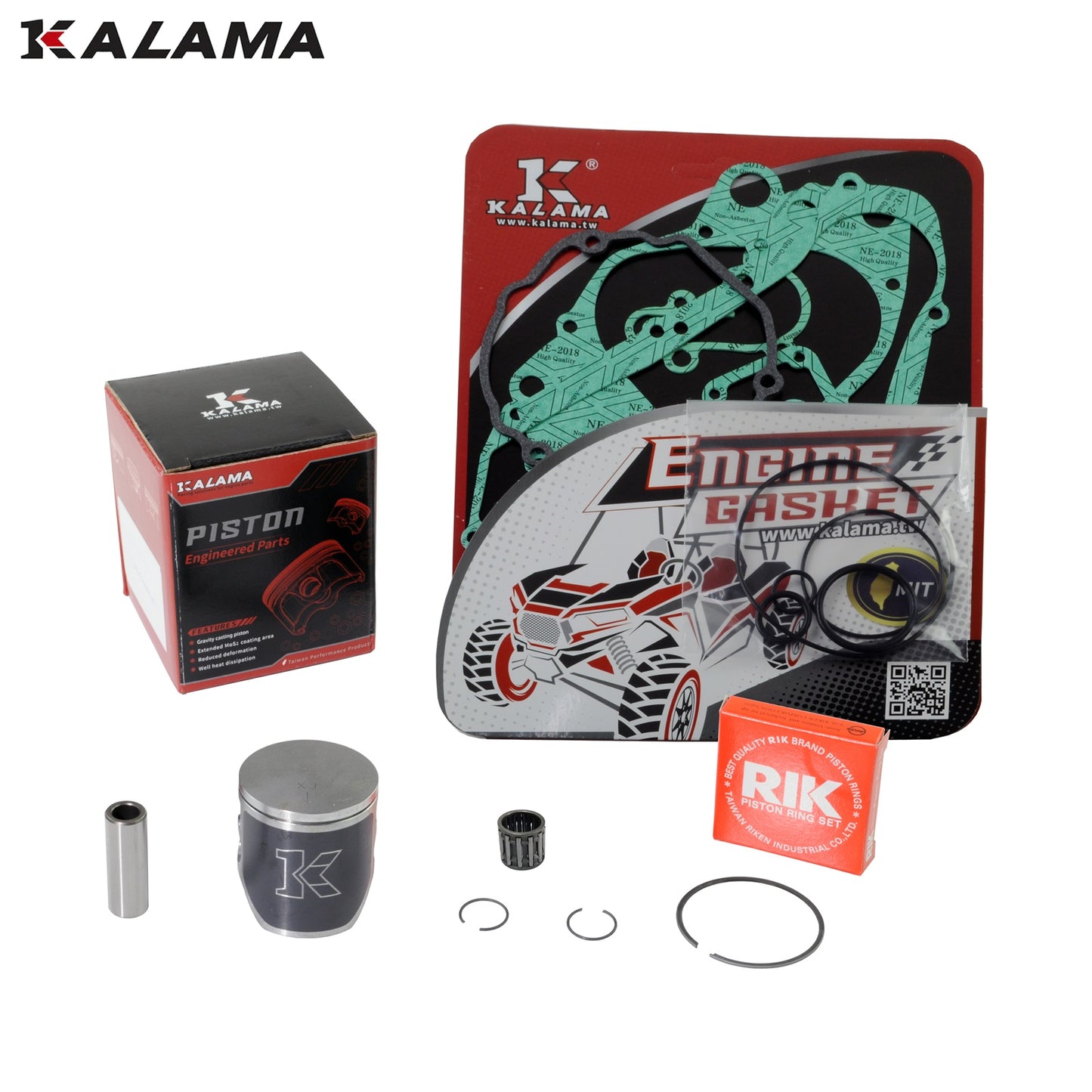 Kalama Piston Kit for Suzuki RM 85 02~23 with Complete Engine Gasket Set