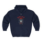 Braap Skull Motorcycle Zip Hoodie – Biker Racing Skull Design