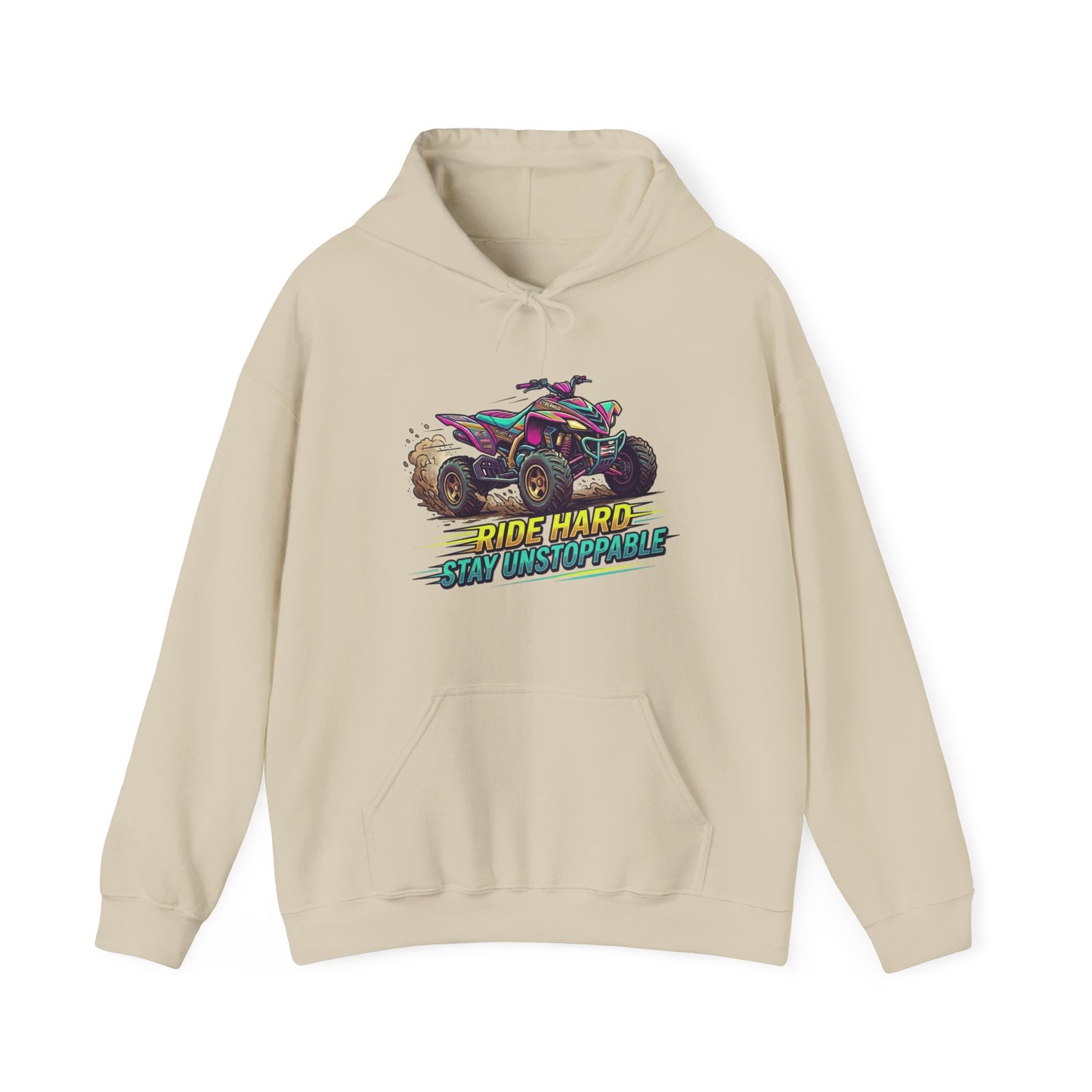 ATV Hoodie - "Ride Harder, Stay Unstoppable" Graphic Sweatshirt for Riders