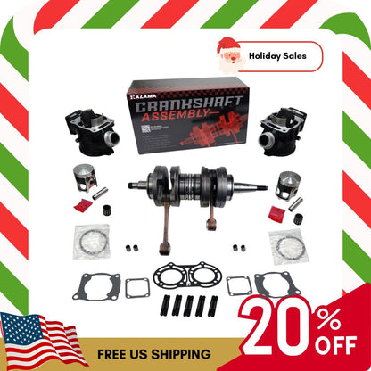 Limited Time Sale Kalama Engine Rebuild Kit for Yamaha Banshee 350 1987~2006 Crankshaft, Cylinders, Piston Kits, Engine Gasket Kit