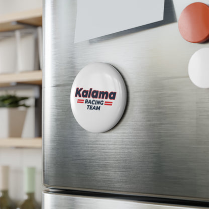 Kalama Racing Team Round Button Magnet — Retro Racing Logo Magnet