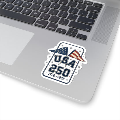 USA 250 1776-2026 Sticker | 4th of July Patriotic Jubilee Kiss-Cut