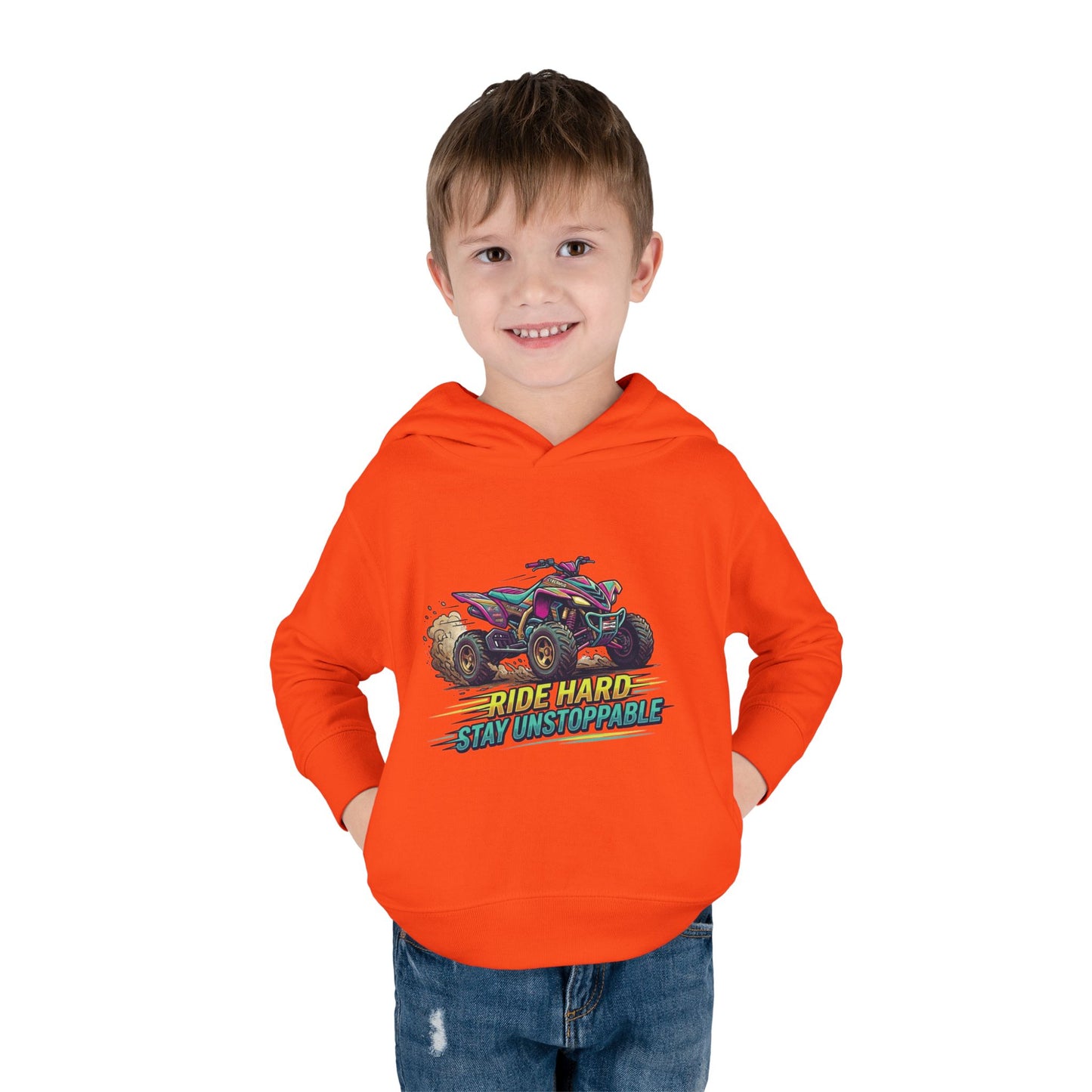 Toddler Hoodie — "Ride Hard, Stay Unstoppable" ATV Pullover