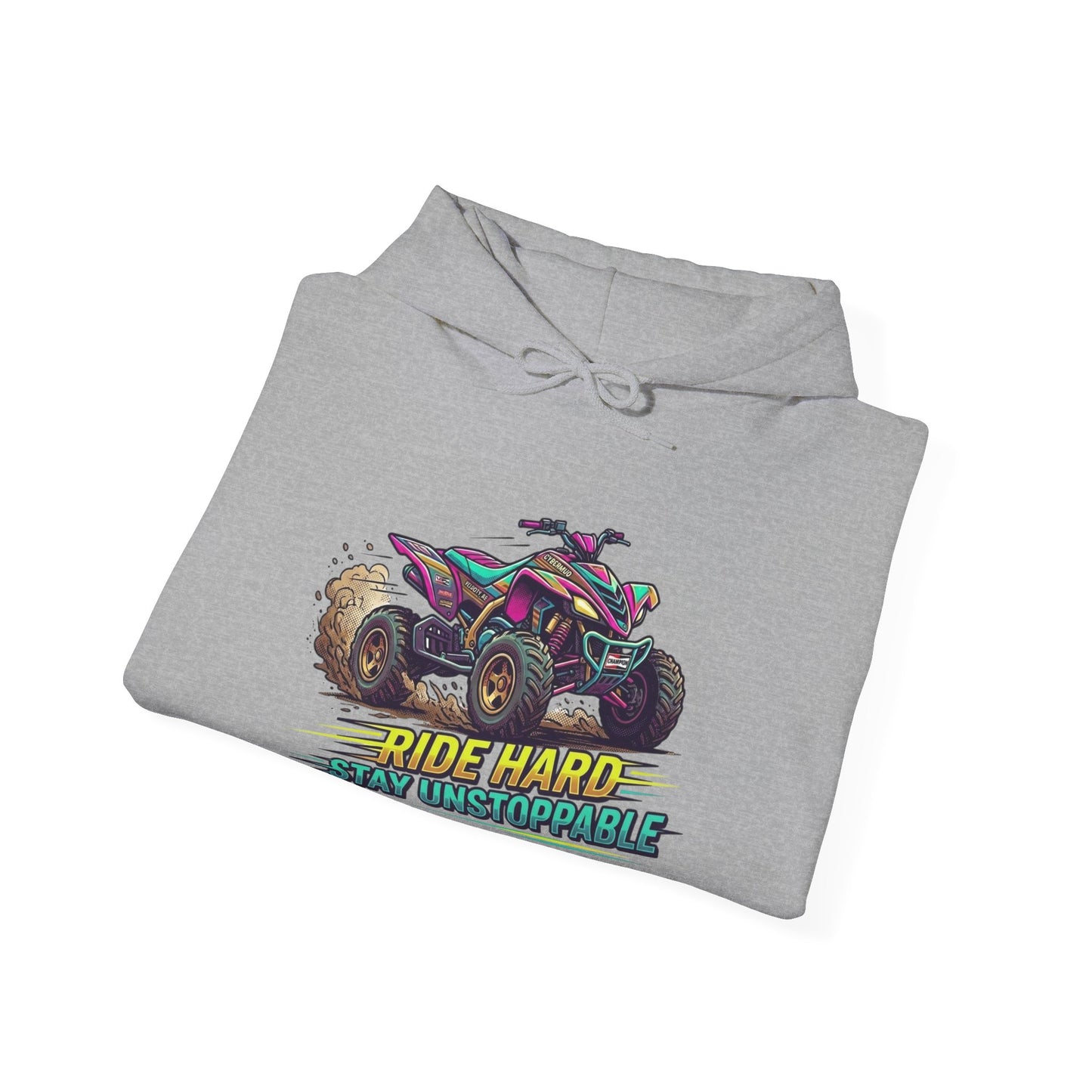 ATV Hoodie - "Ride Harder, Stay Unstoppable" Graphic Sweatshirt for Riders