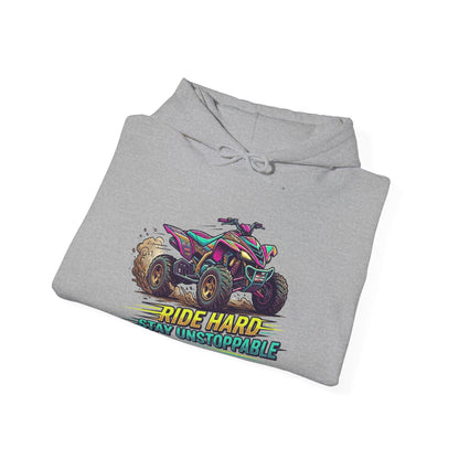 ATV Hoodie - "Ride Harder, Stay Unstoppable" Graphic Sweatshirt for Riders
