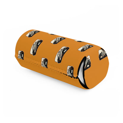 Slim Can Cooler – Vintage Racecar Pattern with “There are many Wolverines, but only one has four wheels.”