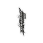 RM85 Shape Magnet — Black Graphic 'Rambs' Racing Logo Sticker Magnet in Grey