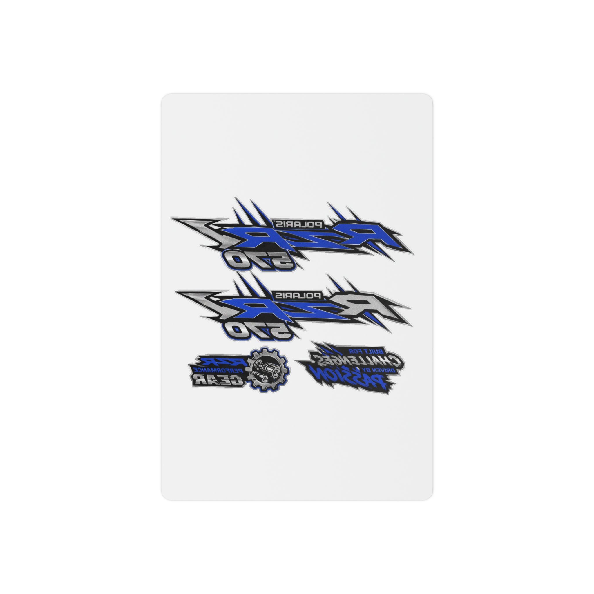 RZR 570 Racing Decal Temporary Tattoos – Blue Racing Stripes & Logos ...