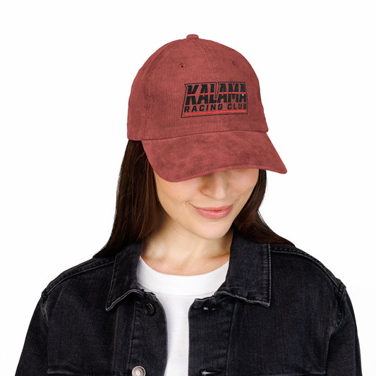 Kalama Racing Club Vintage Corduroy Cap — "Racing Club" Embroidered Dad Hat