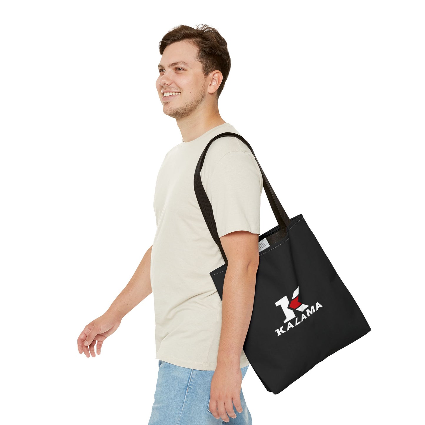 Kalama Logo Tote Bag — Black Branded Everyday Shopper