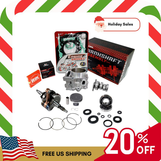 Limited Time Sale Kalama Engine Rebuild Kit for Yamaha Grizzly 700 Crankshaft Cylinder Racing Camshaft Piston Kit Ma in Bearing Oil Seal Engine Gasket Set 2014-2015