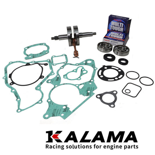 KALAMA Crankshaft, Main Bearing &amp; Oil Seal Kit, Engine Gasket Set for Honda CR85R 2005-2007