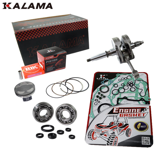 Kalama Engine Rebuild Kit for Yamaha YFZ450 +1.4mm Stroker Crankshaft, Main Bearings, Oil Seals, Piston Kit, Engine Gasket Kit 2004~2005