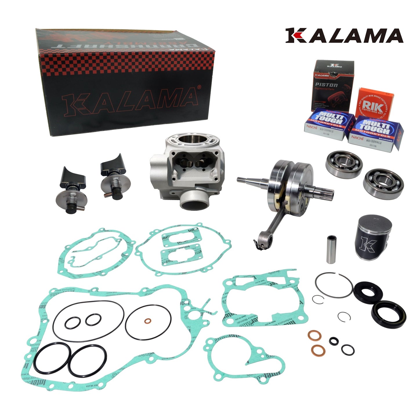 For Yamaha YZ 125 YZ125 Engine Rebuild Kit 02-04 Crankshaft Cylinder PowerValve