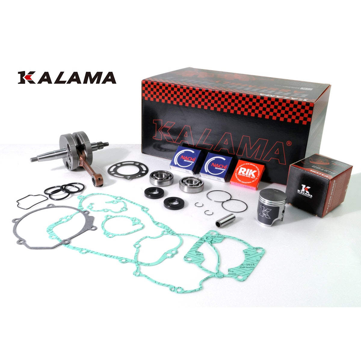 Engine Rebuild Kit for Kawasaki KX85 Crankshaft Main Bearing Piston Gasket 06~13