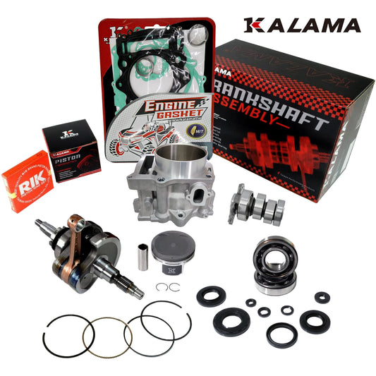 Kalama Engine Rebuild Kit for Yamaha Grizzly 700 Crankshaft Cylinder Racing Camshaft Piston Kit Ma in Bearing Oil Seal Engine Gasket Set 2008~2013
