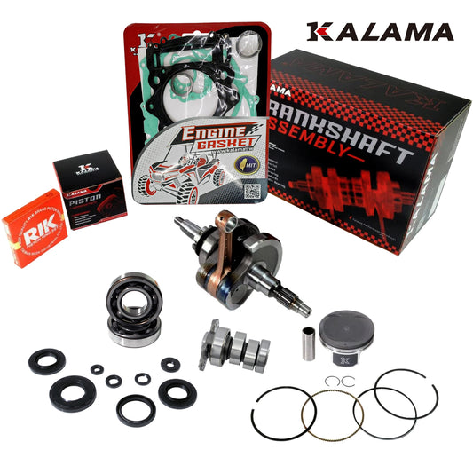 Kalama Engine Rebuild Kit for Ymaha Grizzly 700 Crankshaft Camshaft Piston Gasket Main Bearing Oil Seal Kit 2008~2013