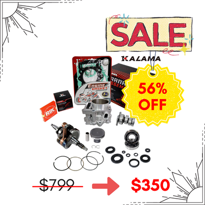 Engine Rebuild Kit for Yamaha Grizzly 700 W/ Main Bearing & Oil Seal Kit 08~13 Engine Rebuild Kit for Yamaha Grizzly 700 W/ Mudbeast Camshaft & Main Bearing & Oil Seal Kit 08~13