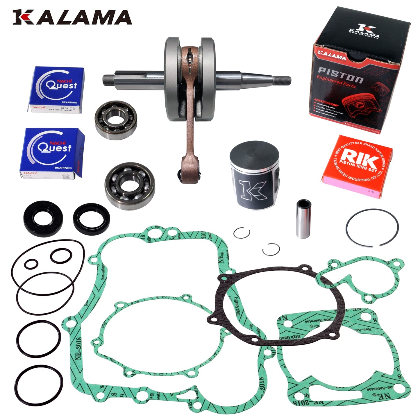 FOR YAMAHA YZ 85 ENGINE REBUILD KIT CRANKSHAFT,PISTON, BEARING,GASKET  2002-2018