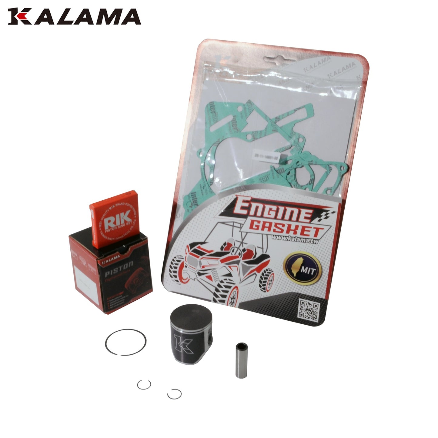 KALAMA Top End Piston, Engine Gasket Set for Honda CR125R 1992-1998 W/ a NRB