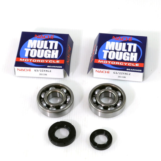 Nachi Crankshaft Main Bearing &amp; Oil Seal Kit for Honda CR80R 1986~2002 / CR80RB 1996~2002