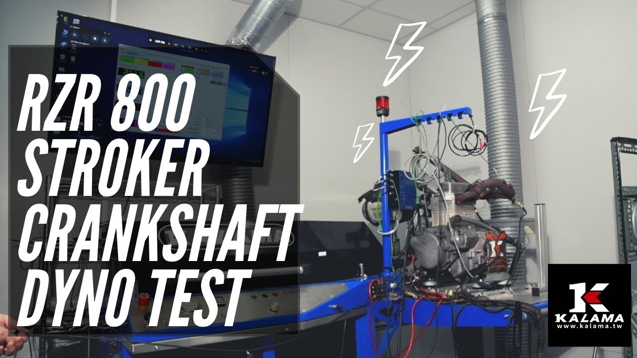 Load video: Kalama RZR 800 Stroker Crankshaft with Big bore cylinder&amp; pistons kits Dyno Test